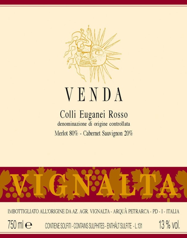 Vignalta Venda Colli Euganei Rosso 2011 Front Label