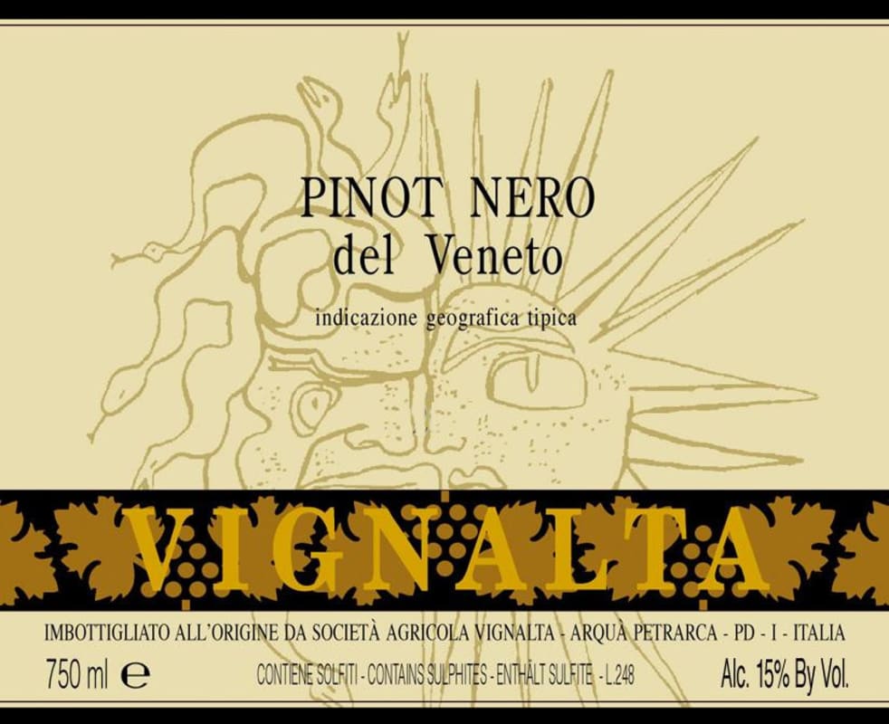 Vignalta Pinot Nero 2011 Front Label