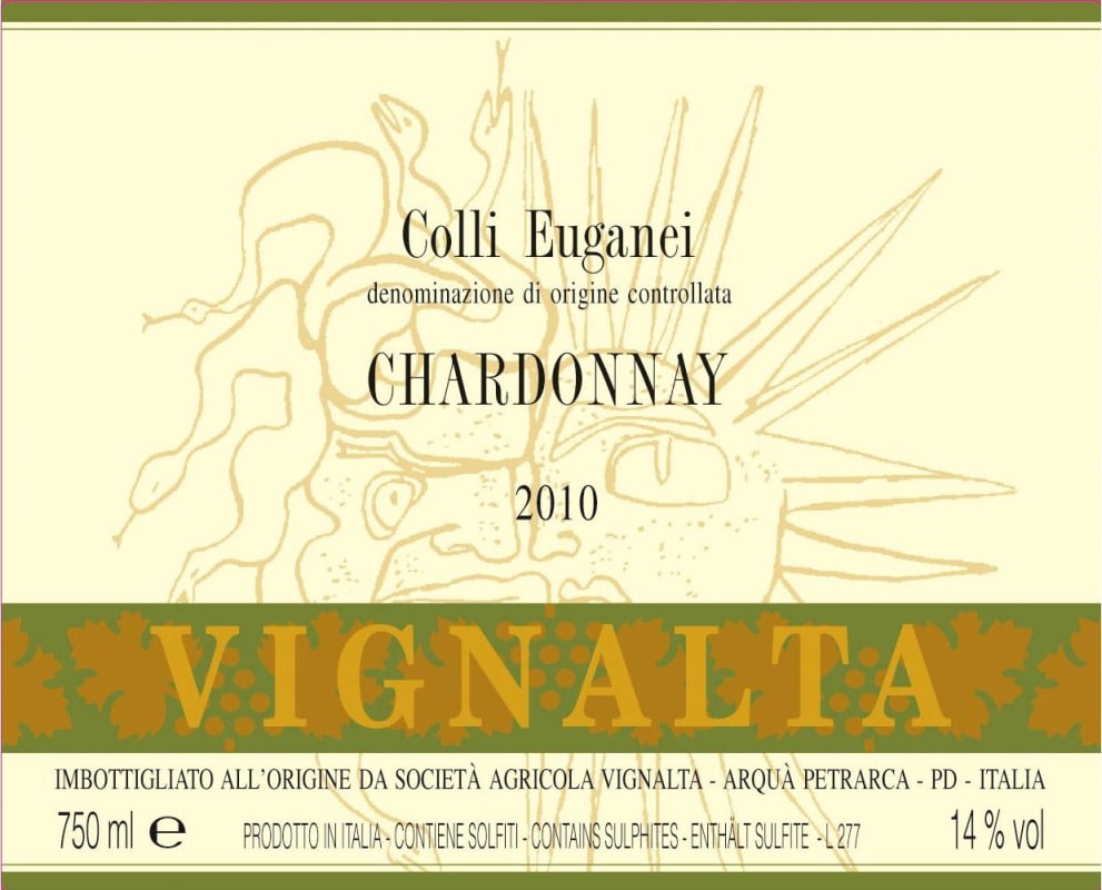 Vignalta Colli Euganei Chardonnay 2010 Front Label