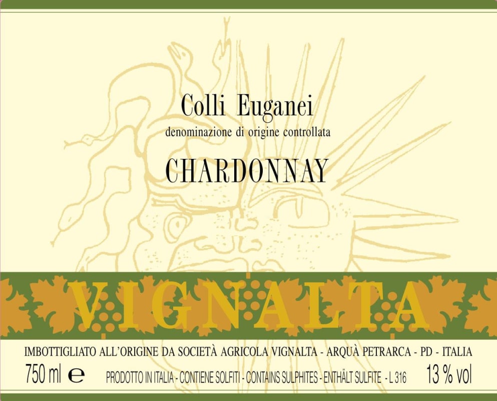 Vignalta Colli Euganei Chardonnay 2015 Front Label