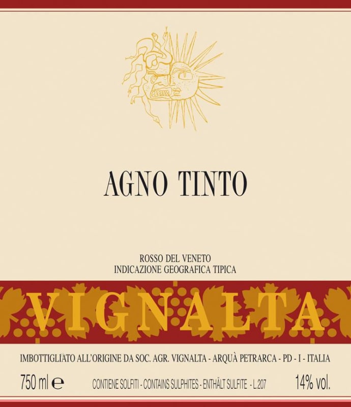 Vignalta Agno Tinto Rosso 2007 Front Label
