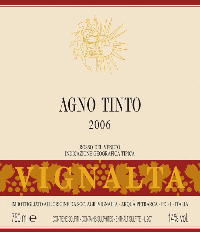Vignalta Agno Tinto Rosso 2006 Front Label