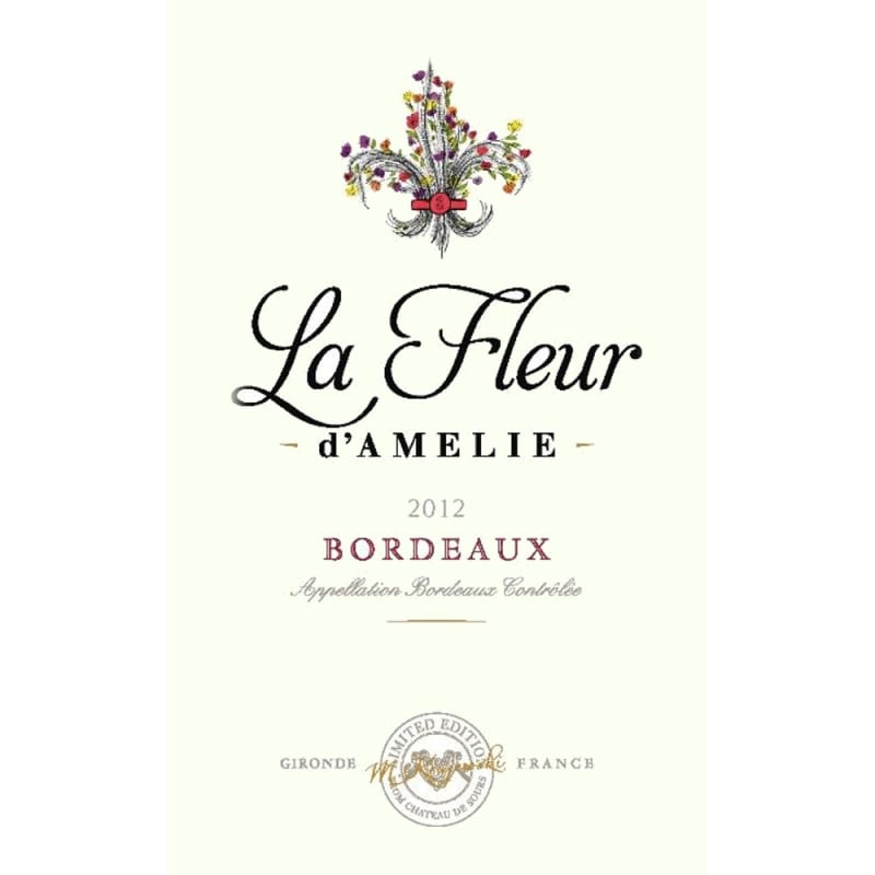 Chateau de Sours La Fleur d'Amelie 2012 Front Label