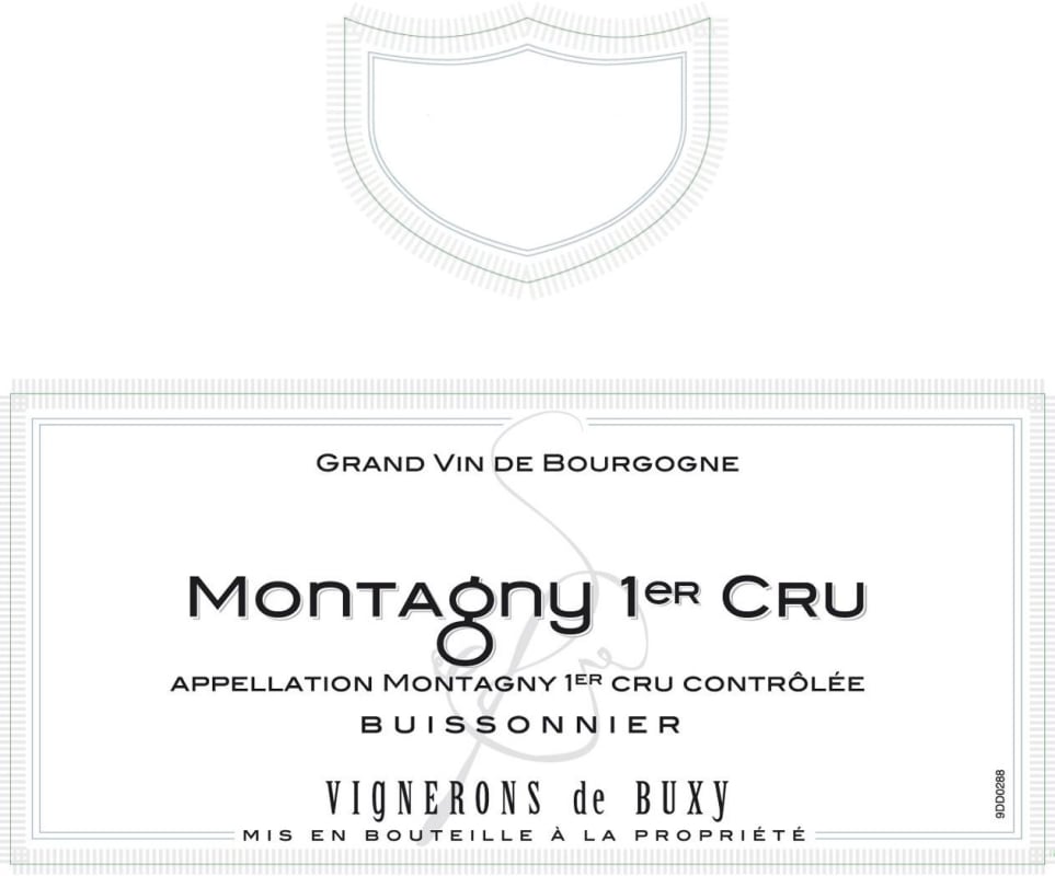 Vignerons de Buxy Montagny Buissonnier Blanc 2012 Front Label