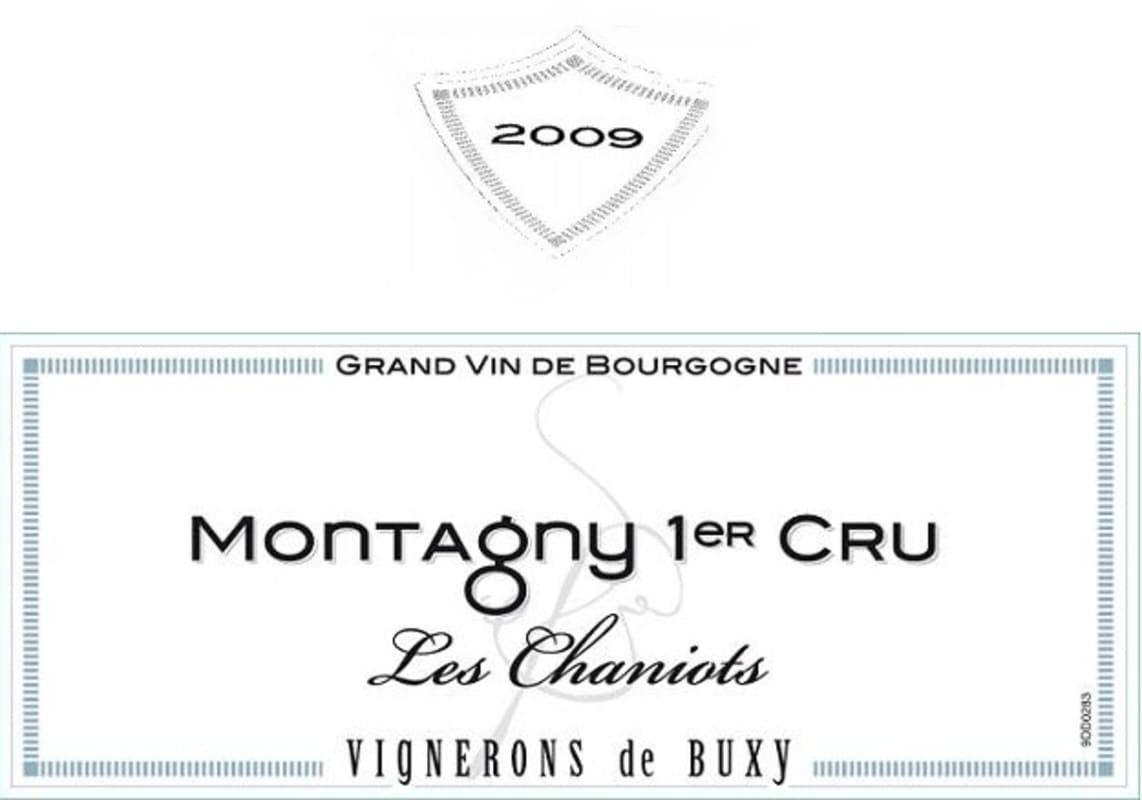 Vignerons de Buxy Montagny Les Chaniots 2009 Front Label