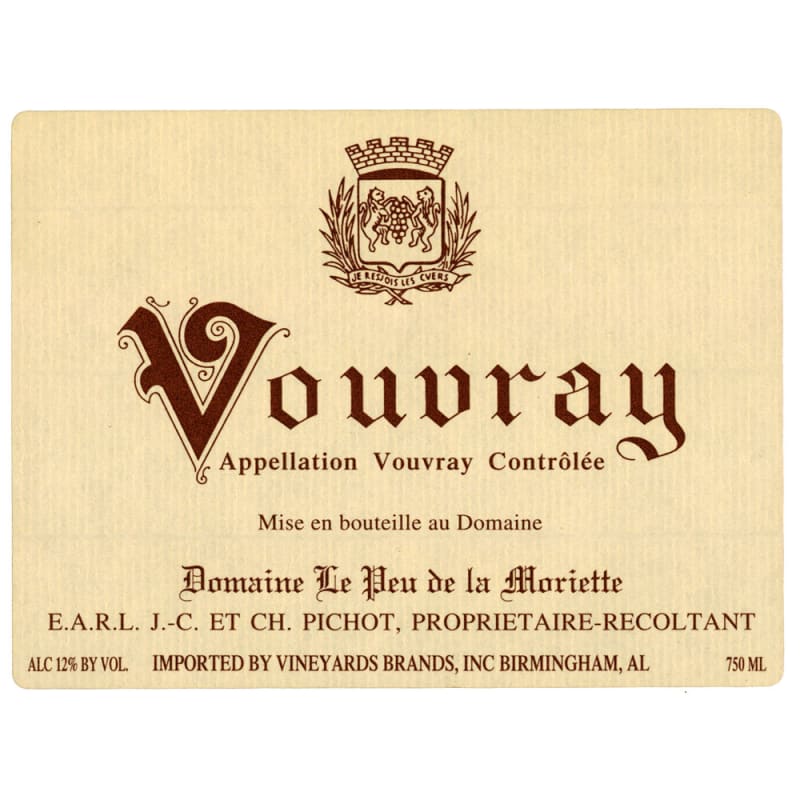 Domaine Pichot Vouvray 2015 Front Label