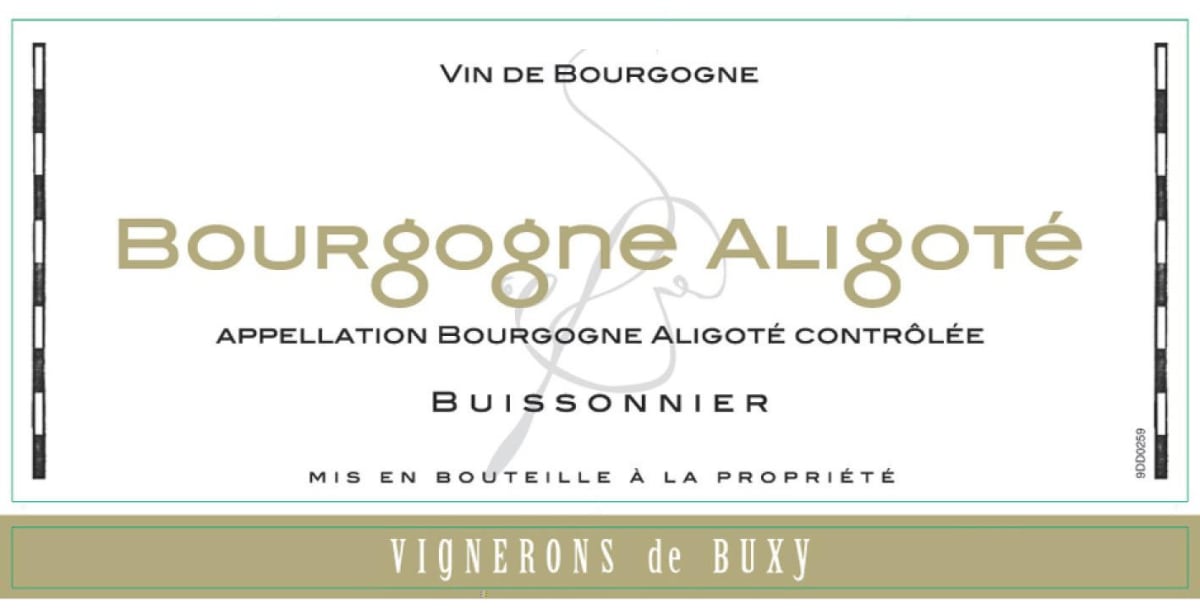 Vignerons de Buxy Bourgogne Aligote Blanc 2010 Front Label