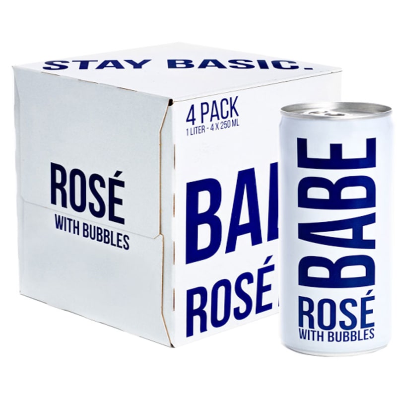 White Girl Babe Rose (with bubbles) 4-Pack Front Label