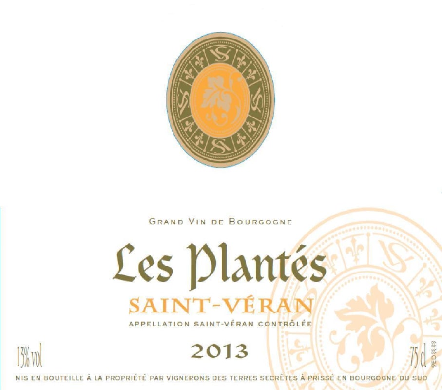 Vignerons des Terres Secretes Les Plantes Saint-Veran 2013 Front Label