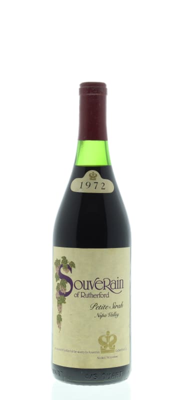 Chateau Souverain Petite Sirah 1972 Front Bottle Shot