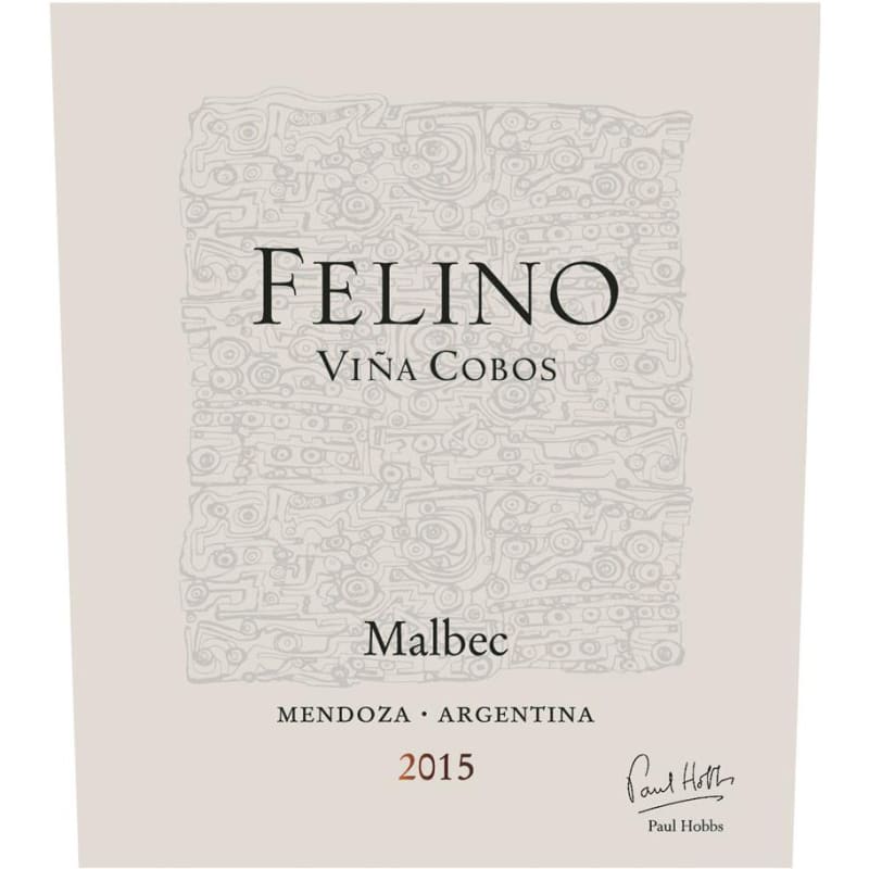 Vina Cobos Felino Malbec 2015 Front Label