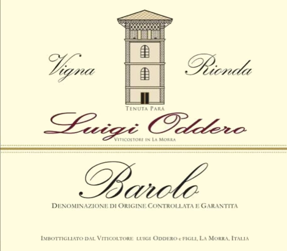 Figli Luigi Oddero Barolo Vignarionda 2006 Front Label