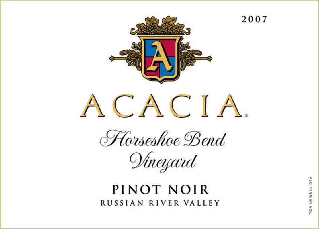 Acacia Horseshoe Bend Pinot Noir 2007 Front Label