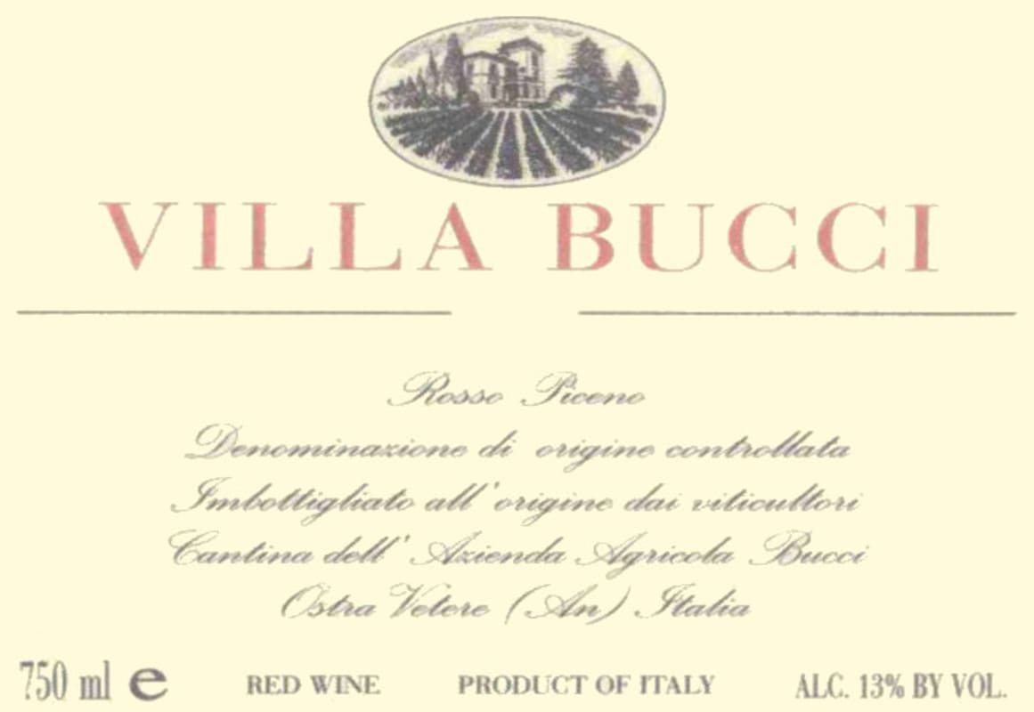 Bucci Rosso Piceno 2013 Front Label