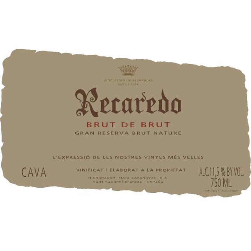 Recaredo Brut de Brut Gran Reserva Nature Brut 2006 Front Label