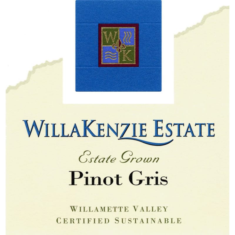 WillaKenzie Estate Pinot Gris (375ML half-bottle) 2014 Front Label