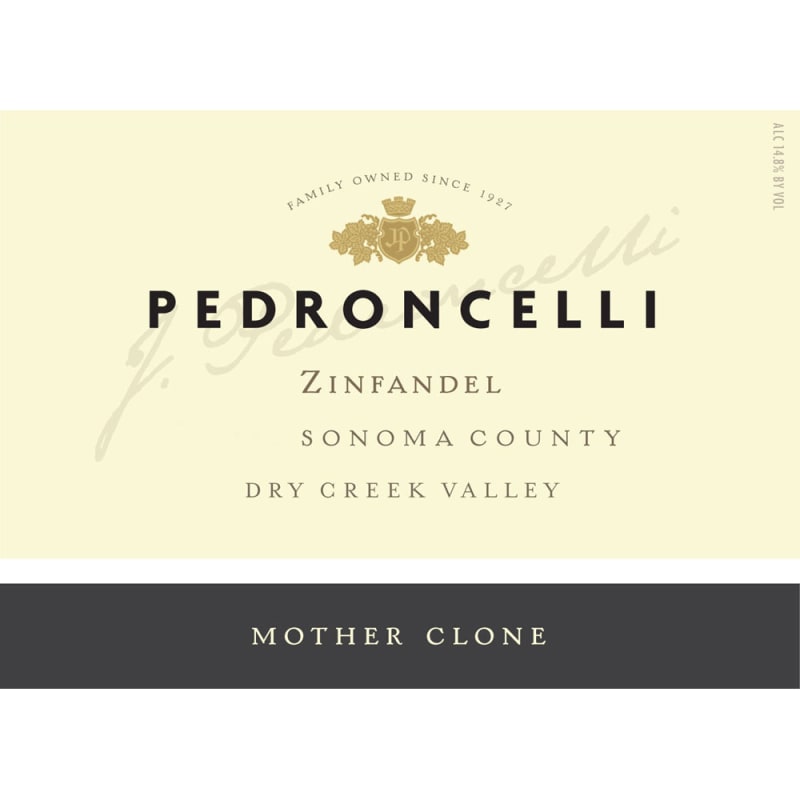 Pedroncelli Mother Clone Zinfandel 2014 Front Label