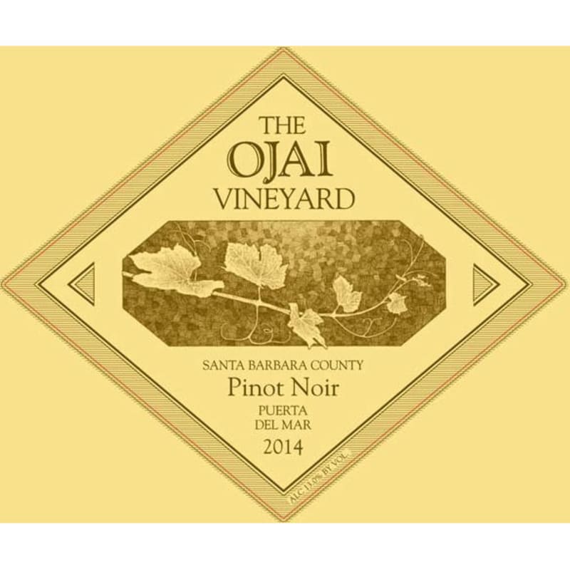 Ojai Puerta Del Mar Pinot Noir 2014 Front Label