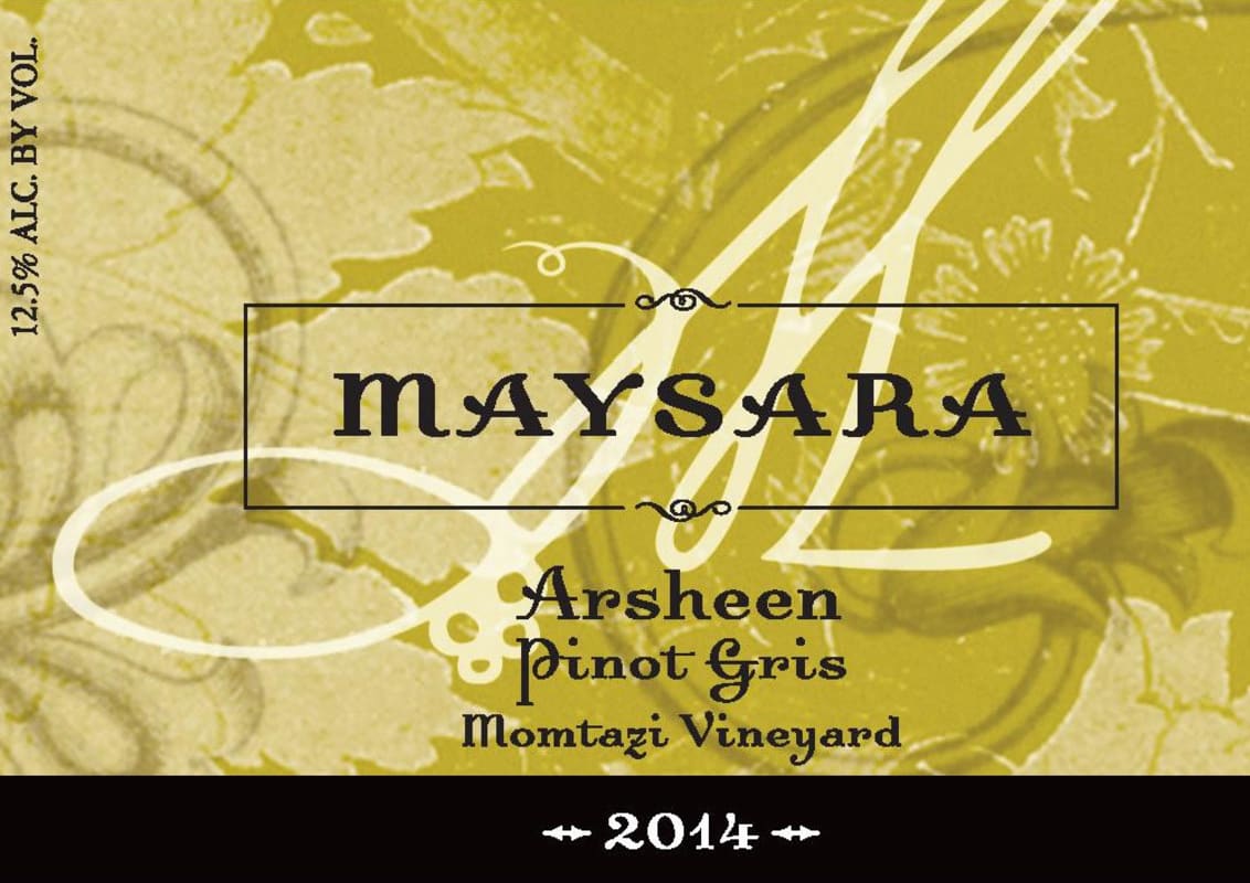 Maysara Pinot Gris 2014 Front Label