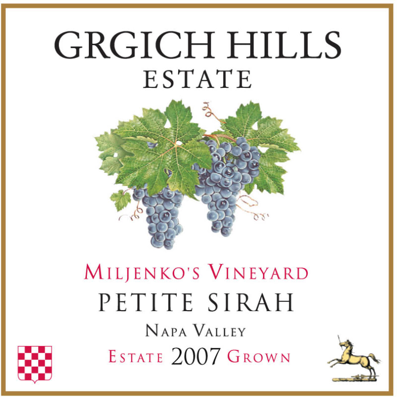 Grgich Hills Estate Miljenko's Vineyard Petite Sirah 2007 Front Label