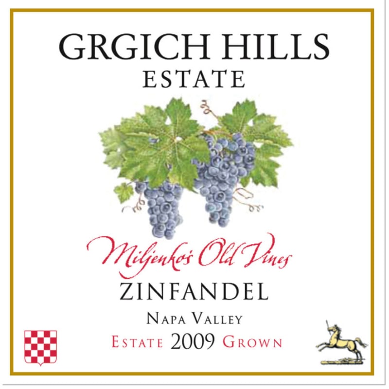 Grgich Hills Estate Miljenko's Old Vines Zinfandel 2009 Front Label