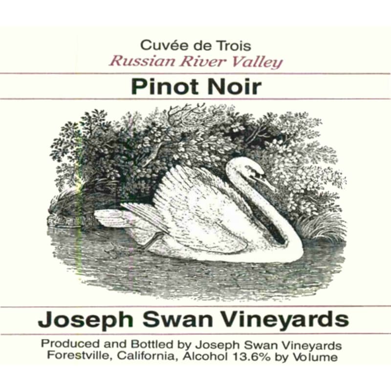 Joseph Swan Cuvee de Trois Pinot Noir 2013 Front Label