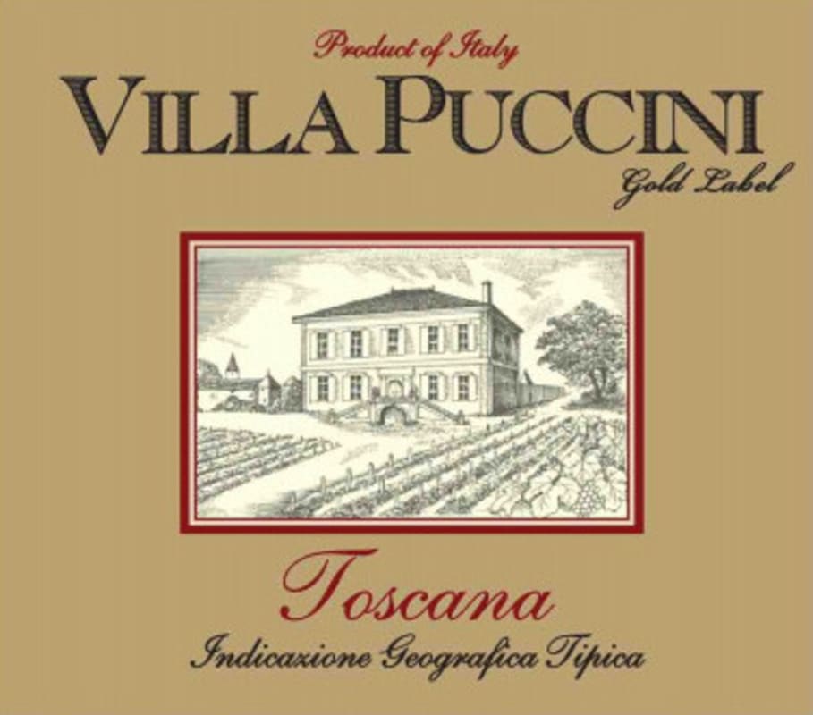 Villa Puccini Gold Label Toscana 2009 Front Label