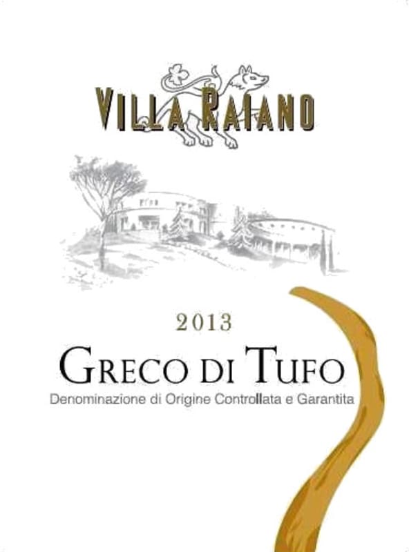 Villa Raiano Greco di Tufo 2013 Front Label