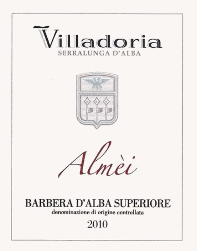 Villadoria 'Almei' Barbera d'Alba Superiore 2010 Front Label