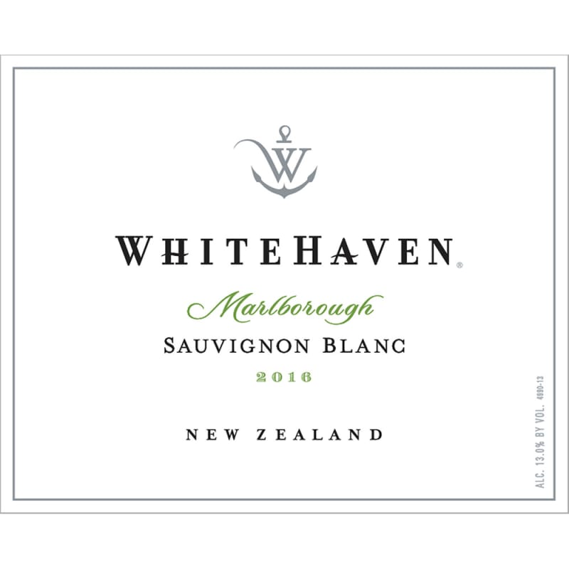 Whitehaven Sauvignon Blanc 2016 Front Label