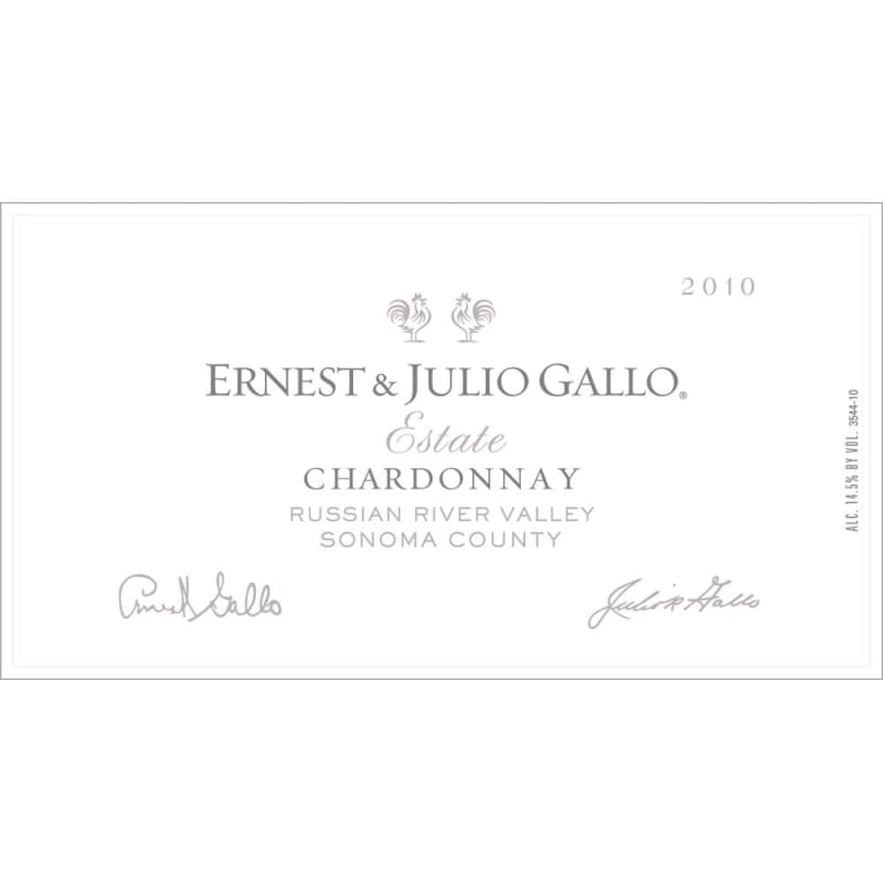 Gallo Estate Chardonnay 2010 Front Label