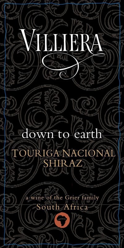 Villiera Down to Earth Red 2013 Front Label