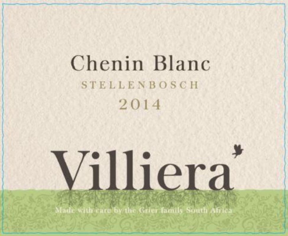 Villiera Chenin Blanc 2014 Front Label