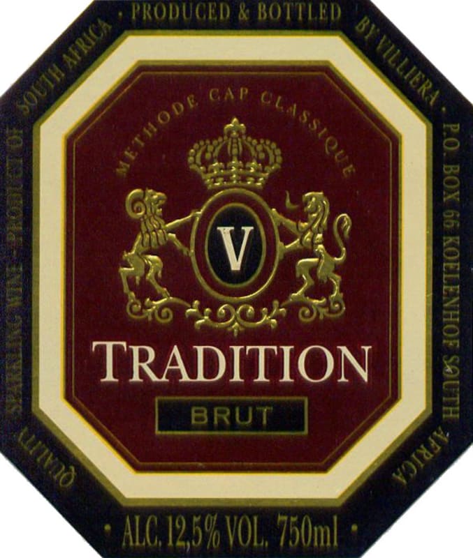 Villiera Tradition Brut Front Label