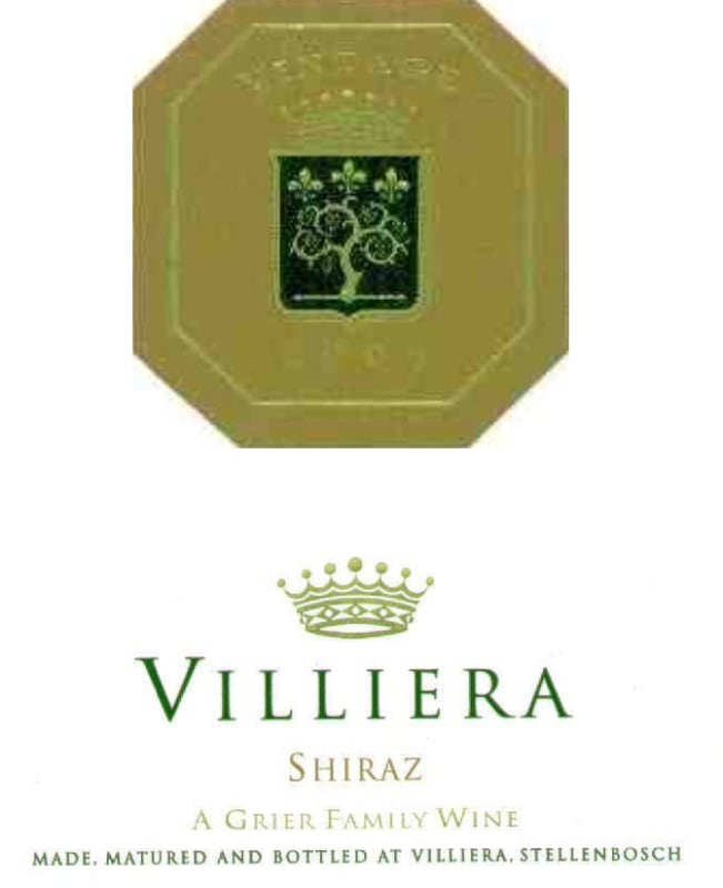 Villiera Shiraz 2003 Front Label