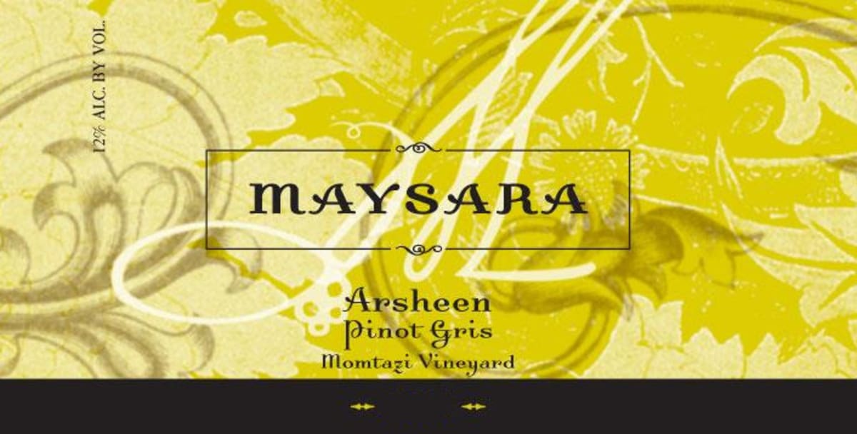 Maysara Arsheen Pinot Gris 2013 Front Label