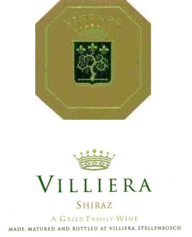 Villiera hiraz 2004 Front Label