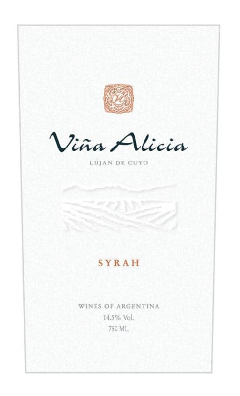 Vina Alicia Syrah 2006 Front Label