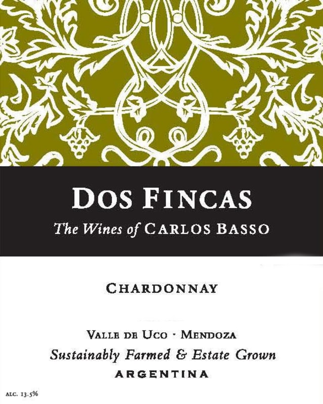 Vina Amalia Carlos Basso Dos Fincas Chardonnay 2013 Front Label