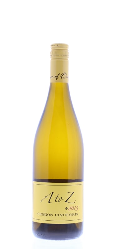A to Z Pinot Gris 2015 Front Bottle Shot