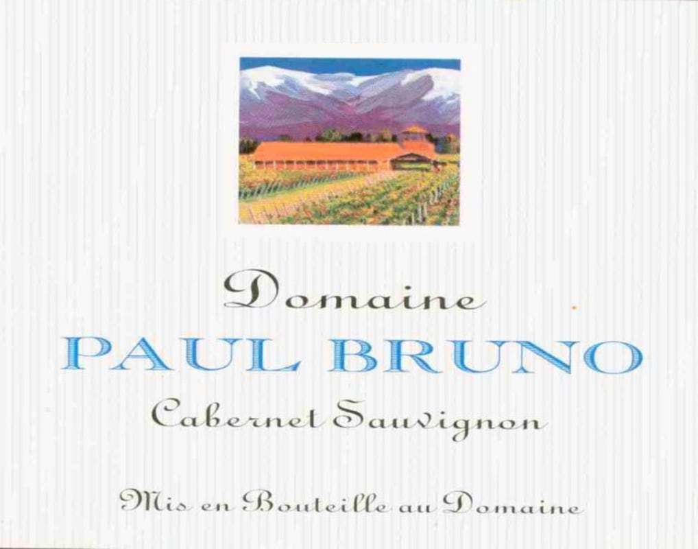 Aquitania Domaine Paul Bruno 1998 Front Label