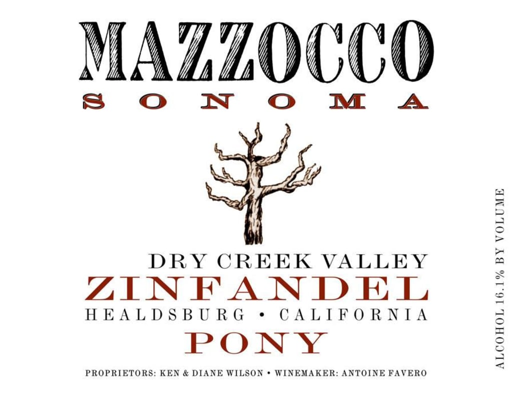 Mazzocco Pony Zinfandel 2012 Front Label