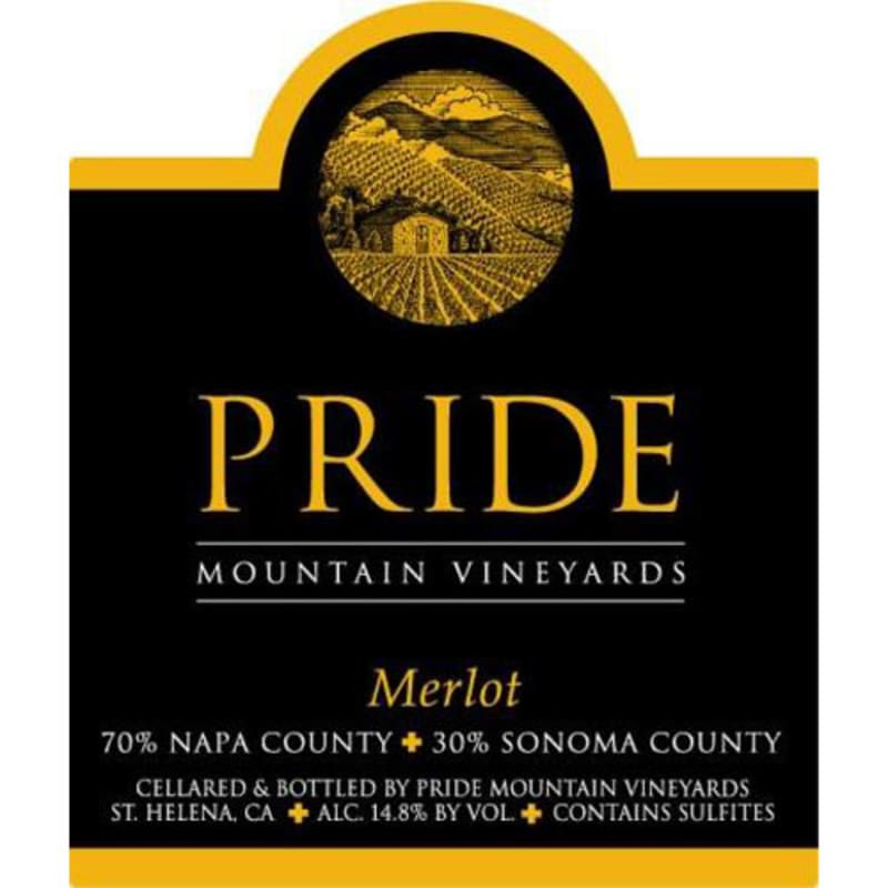 Pride Mountain Vineyards Merlot 1997 Front Label