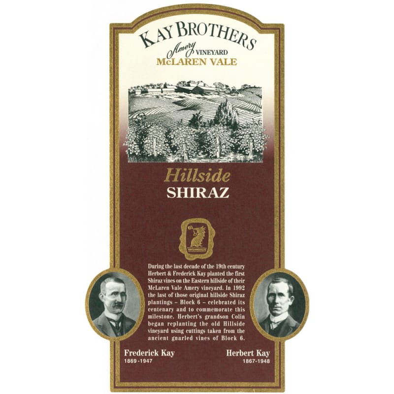 Kay Brothers Hillside Shiraz 2011 Front Label