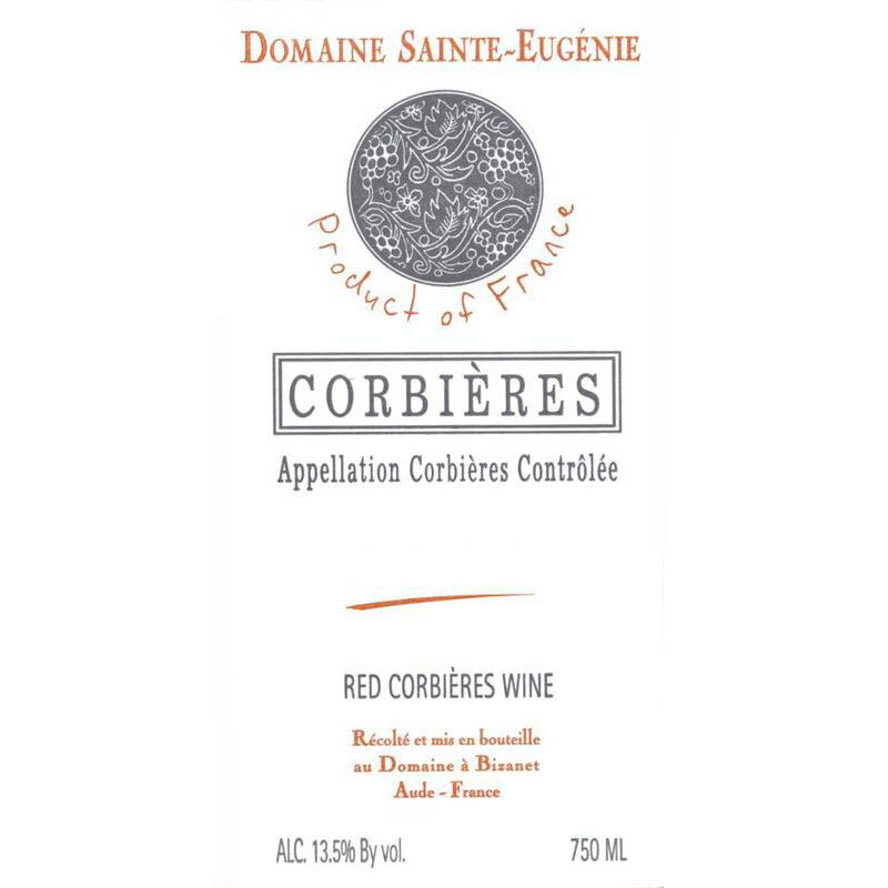 Domaine Sainte-Eugenie Corbieres 2015 Front Label