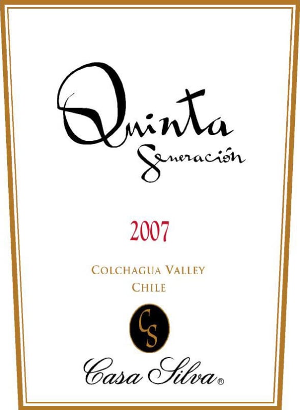 Casa Silva Quinta Generacion Red Blend 2007 Front Label