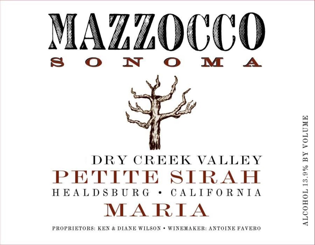 Mazzocco Maria Petite Sirah 2011 Front Label