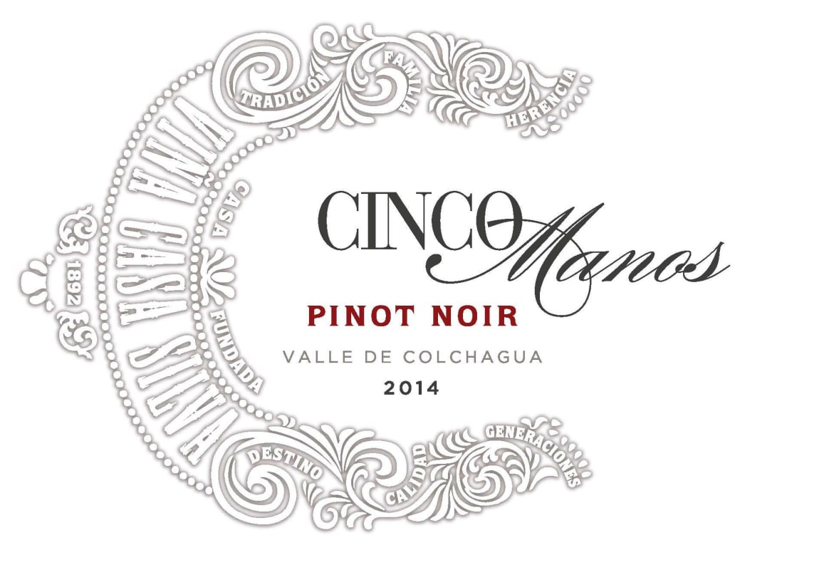 Casa Silva Cinco Manos Pinot Noir 2014 Front Label