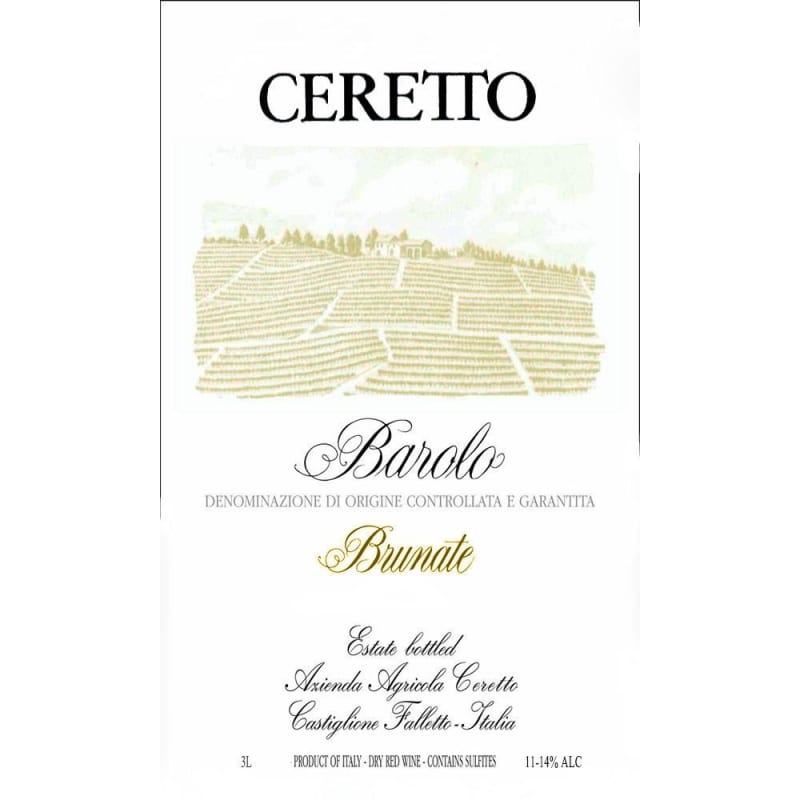Ceretto Barolo Brunate 2011 Front Label