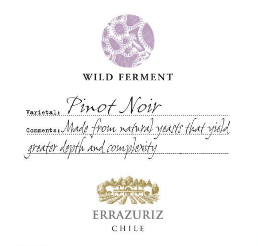 Errazuriz Wild Ferment Pinot Noir 2009 Front Label